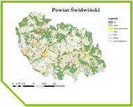 Mapa topologiczna powiatu świdwińskiego